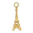 thumbnail image 2 of Pendentif Breloque Collier Tour Eiffel en Or Jaune 14k Voyage Transport Destination, 2 of 7