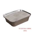 thumbnail image 1 of 10 Pcs Rectangle Shaped Disposable Aluminum Foil Pan Take-out Food Containers, 1 of 7