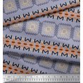 thumbnail image 2 of Soimoi Poly Georgette Fabric Geometric African Decor Fabric Printed Yard 42 Inch Wide, 2 of 3