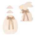 thumbnail image 3 of 2 Ensembles d'Ornements en Bois en Forme d'Animaux pour Pâques, 3 of 9
