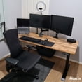 thumbnail image 3 of Desky Dual Softwood Sit Stand Desk - Acacia / 72 x 30 Inches / Space Grey, 3 of 10
