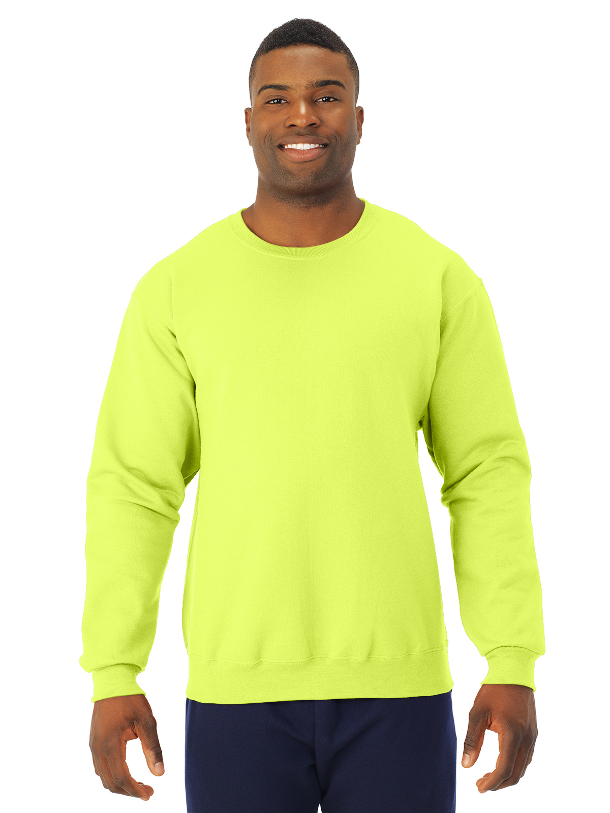 Jerzees Adult NuBlend Crew Neck Sweatshirt, 3X, Safety Green