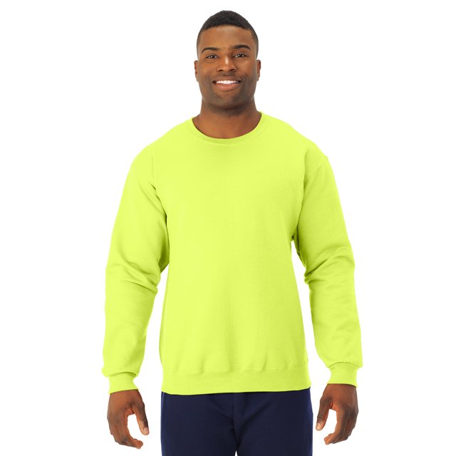 Jerzees Chandail Molletonné à Col Rond NuBlend pour Adulte, 3X, Vert Sécurité