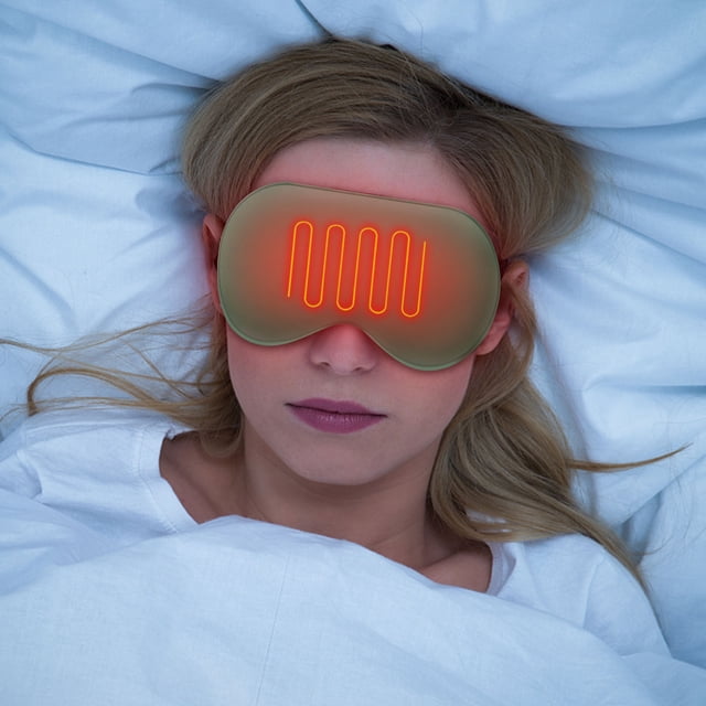 Warm Eye Compress Mask for Dry Eyes Simulated Silk Usb Temperature Control Eye Mask Female Lunch Break Shading Eye Mask Heating Hot Compress Sleep Eye Mask Heated Eye Masks for Dry Eyes