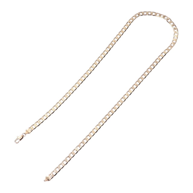 EeaseCA 24 Inch Men Chain Hip Hop Necklace Punk Style Jewelry 18K Gold Plated Link Chain 5mm