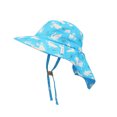 thumbnail image 1 of FlapJackKids - Sun Hat with Neck Cape - Swan - S (6M-2Y), 1 of 2
