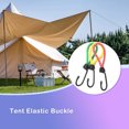 thumbnail image 2 of 2pcs Tent Elastic Rope Fixing Outdoor Bungee Fixing Cords Cord with Hook Durable Camping Fastener Stretch Ropes Tent Accessories Strong Bearing Capacity Green, 2 of 8