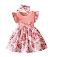 thumbnail image 1 of Robe Décontractée pour Bébé Fille à Manches à Volants, Robe Trapèze, Robe d'Été pour Fête d'Anniversaire, Tenue de Jeu, 0-3 Ans, 1 of 8