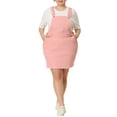 thumbnail image 2 of GRACE & GRANDEUR Robe à Bretelles Décontractée en Denim pour Femme Grande Taille à Bretelles Ajustables 5X Rose, 2 of 6