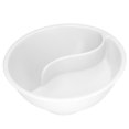 thumbnail image 4 of Cereal Separated Bowl, Safe Strong Grip Stackable  Separated Snack Bowl Large Capacity  For Salad For Camping Trip For Party For Ketchup White, 4 of 8