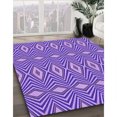 thumbnail image 3 of Ahgly Company Tapis d'Intérieur Lavable en Machine Carré Violet Transitionnel, 4 Pieds Carré, 3 of 7