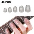 thumbnail image 1 of Silicone Guitar Finger Guards, Guitar Fingertips, Finger Protection Caps, Guitar Fingertip Protectors, Finger Guards for Ukulele, Finger Guards for Bass, 5 Sizes 40 pieces, 1 of 9