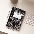 thumbnail image 3 of ZTTD 1 Pack Composition Notebook, Wide Ruled Composition Notebook, 5.51" x 8.27", 30 Sheets(60 Pages) per Comp Book, Red Marble Notebooks for Office Supplies, Wide Ruled Notebook(Style8-Red), 3 of 8