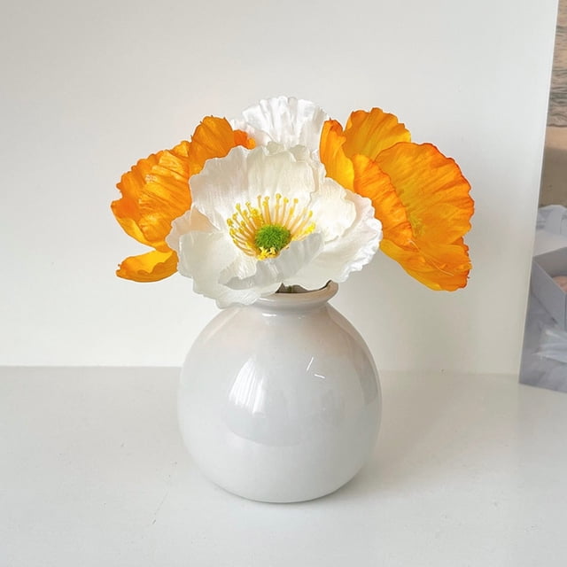 QTOCIO Cute Scandinavian Style Simples Ceramic Vase Living Room Desktop Dining Table Entryway Home Decorative Ornaments