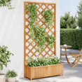 thumbnail image 1 of vidaXL Planter with Trellis Brown Solid Wood Fir, 1 of 5