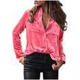 thumbnail image 1 of Timegard Womens Tops Long Sleeve Button Shirts Business Work Casual Tops with Pockets Fall Blouses, 1 of 4