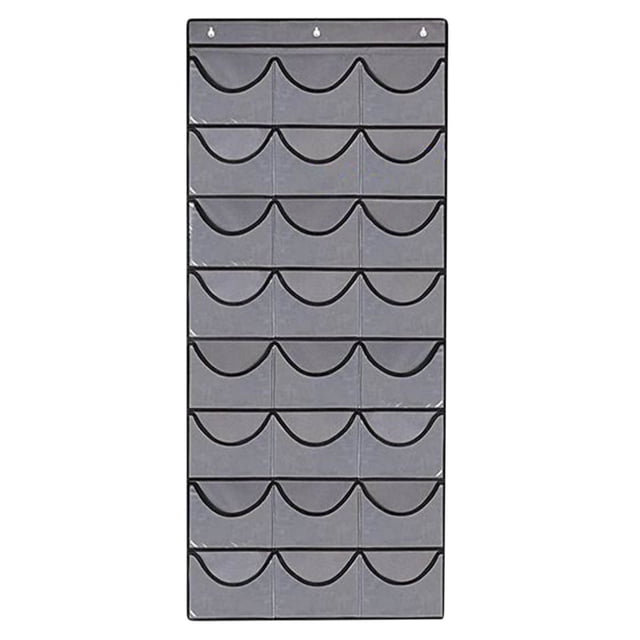 Birdeem 24 Pockets Hat Rack for Baseball Caps, Baseball Hat Organizer for Wall/Over the Door, Caps Hat Holder Hanger for Closet with Large Clear Pockets & 3 Hooks, Hat