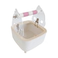 thumbnail image 2 of yingyy Smart Parrot Toilet Stand With Waste Bin And Perch For Interactive Training Versatile At Home To Clean Pink, 2 of 6