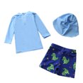 thumbnail image 3 of JTieacloth Boys UPF 50+ Sun Long Sleeve Swim Shirt And Swim Trunks Two Piece Rash Guard For Kids,Sizes 6-7 Years, 3 of 3