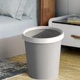 thumbnail image 1 of TopLLC Trash Can Bathroom Garbage Storage Bucket Living Room Plastic Trash Can Pressure Ring Garbage Basket Office Paper garbage can, 1 of 8