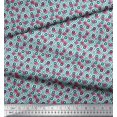 thumbnail image 2 of Soimoi Polyester Crepe Fabric Flower Watercolor Decor Fabric Printed Yard 52 Inch Wide, 2 of 3
