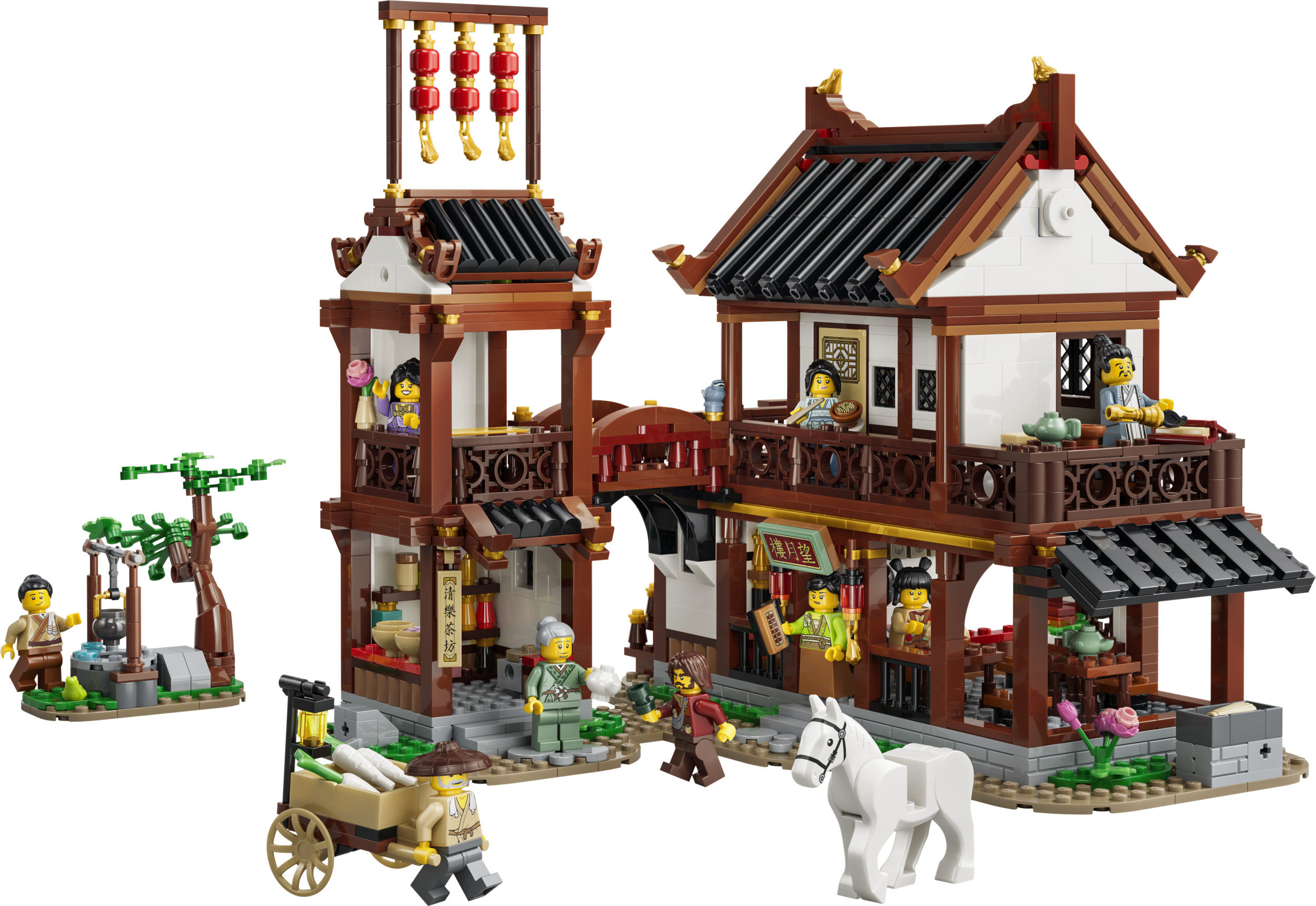 LEGO Chinese Festivals Ancient Moon-Gazing Inn - Building Toy for Boys & Girls, Ages 9+ - Spring Festival Decorations & Craft Kit - 80121