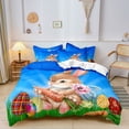 thumbnail image 4 of FcBaudy Easter Festal 3 Piece Bedding Set Cartoons Rabbits And Egg Graphic Patterns 2 Pillowcases And 1 Duvet Cover Good Quality Soft Fabric Home Decor Accents c loth quilt cover, 4 of 6