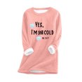 thumbnail image 1 of Womens Round Neck Thickened Plush Warm Long Sleeve Tops, 1 of 1