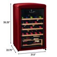 thumbnail image 3 of Refroidisseur à vin rétro autoportant de 30 bouteilles en Rouge Vin, 3 of 9
