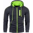 thumbnail image 2 of ORUYROP Sweat à Capuche Zippé pour Hommes, Mode Automne/hiver 2023, Veste Décontractée à Manches Longues, 2 of 4