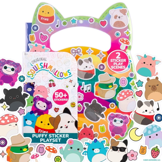 Original Squishmallows™ ensemble de jeu d'autocollants gonflés