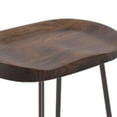 thumbnail image 2 of Backless Stool with Wood Seat and Black Matte Legs – Stool with Foot Rest, Modern Design for Kitchens, Bars, and Contemporary Spaces, 2 of 2