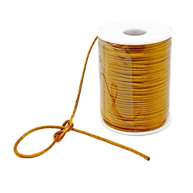 LEEYNEER - 2mm x 100 yards Satin Rattail Cord Shamballa Nylon Macrame Kumihimo string