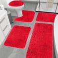 thumbnail image 4 of EQWLJWE Bathroom Rug Set 5 Piece, Microfiber Plush Bath Mat Sets, Super Absorbent Bath Mats for Bathroom,Non-Slip & Washable Bathroom Rugs,Dry Quickly Bath Rugs, Purple Bathroom Rug Set, 4 of 7