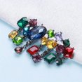 thumbnail image 3 of SNNROO Broche de Luxe en Strass Mode Multicolore Faux Verre Pierre Précieuse Élégante, 3 of 9
