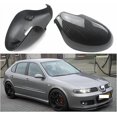 thumbnail image 3 of Compatible For Seat Leon MK1 1M 1999-2006 Car Rearview Mirror Cover Side Wing Protect Frame Covers Trim Carbon Look and Bright Black(Carbon Fiber Look), 3 of 7