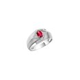 thumbnail image 3 of RYLOS Mens Rings 14K White Gold Ring 6X4MM Oval Shape Gemstone & Diamond Ring Ruby July Birthstone Rings For Man Gold Rings Size 13, 3 of 7