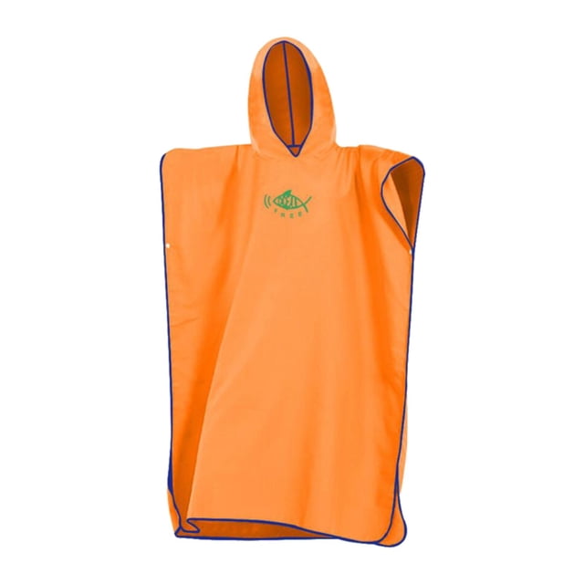 S SERENABLE Surf Poncho Changing Robe, Adult Fast Dry Microfiber Wetsuit Changing Towel, Lightweight Hooded Rope for Surfing Beach Swim Water Sports Orange