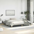 thumbnail image 1 of vidaXL Bed Frame Dark Grey 193x203 cm King Fabric, 1 of 6