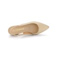 thumbnail image 4 of BLISSFUL STEP Women's Block Heel Pumps Slingback Heels Beige 9, 4 of 8