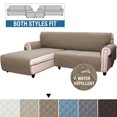 thumbnail image 1 of CHOK L-Shape Sofa Slipcover Sectional 3 Seater Chaise Cover Pet Dogs Couch Protector  (Black Large), 1 of 1