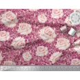 thumbnail image 3 of Soimoi Georgette Viscose Fabric Check & Roses Floral Decor Fabric Printed Yard 42 Inch Wide, 3 of 3