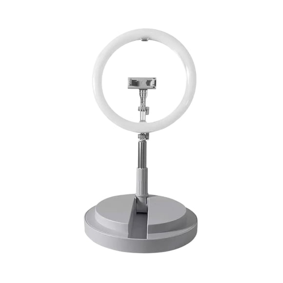 LED Ring Light with Stand for Selfie and Live Streaming – 3200K–6000K Adjustable Color Temperature, 0–100% Dimming, Folding Portable Design, Type-C Powered
