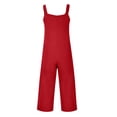 thumbnail image 3 of B91xZ Combinaisons Décontractées Sans Manches pour Femmes une-Pièce Bretelles Réglables Pantalons Chauds Décontractés, Rouge TTG, 3 of 5