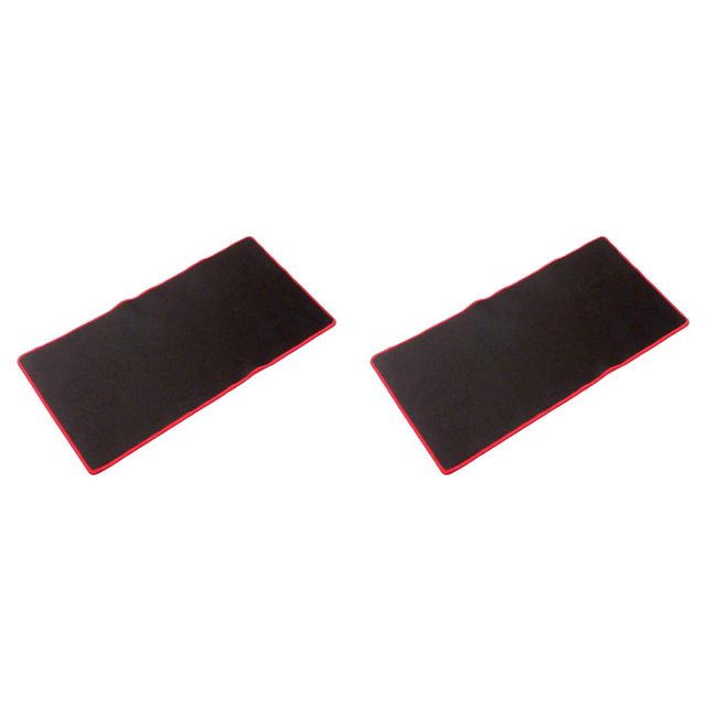 Baohd 1pcs Non Wear Resistant Computer Notebook Soft Edge Seamed Mouse Pad Office Rubber Fabric Mat red 300*350*3mm 2Set