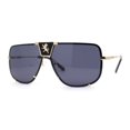 thumbnail image 1 of Mobster Flat Top Rimless Luxury Sport Fashion Racer Sunglasses Gold Black, 1 of 4