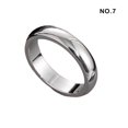 thumbnail image 4 of Baohd Party Banquet Ring Portable Couples Lovers Alloy Modern Style Rings Simple Design Decoration Jewelry Birthday Gift Silver Size 7, 4 of 9