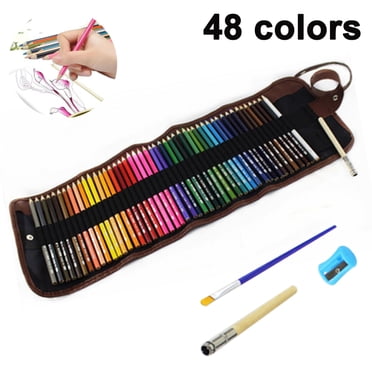 Colored Pencils Set, Professional Water Soluble Pencil Set for Adults Children Color Mixing Paint and Sketches, Wooden Color Pencils for Coloring Books