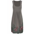 thumbnail image 1 of BJYX Sundress Femmes Casual Robe d'Été Cou Sans Manches Plissé Imprimé Beachwear Tank Sundresses Swing Robe, 1 of 5