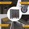 thumbnail image 4 of AOBABO Armoire de Rangement pour Outils en Acier avec Roues Verrouillables, Tiroir et Étagères, Noir, 4 of 10